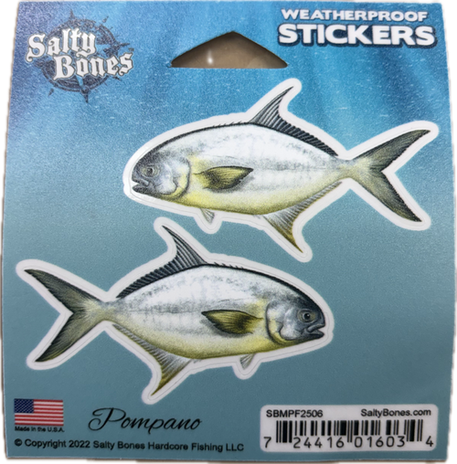 Salty Bones Pompano Mini Stickers