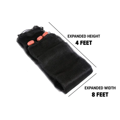 PROMAR Promar MS-408 4'x8' Minnow Seine 1/4 Mesh, black fishing net with expandable height of 4 feet and width of 8 feet.