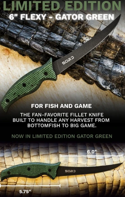 SORD 	LIMITED EDITION 6" FLEXY - GATOR GREEN