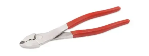 AFW Crimper & Cutting Tool, red-handled pliers for crimping and cutting electrical wires.