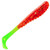 Z-Man Swimmin' Trout Trick, fishing soft plastic lure with red and gold glitter accents and a bright green tail.