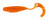 Z-MAN FISHING PRODUCTS INC. Z-Man Curly TailZ, close-up of soft plastic fishing lure with curly tail in orange with black and gold glitter.