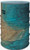 BUFF CoolNet UV+, multi-colored tubular neck gaiter with a mountain landscape design.