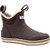 XTRATUF 22734 Ankle Deck Boot, black rubber ankle-length waterproof work boot with beige sole and flexible top pull tabs.