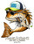 MOJO COMPANIES INC F&F Mojo Bait Towel, cartoon illustration of a fish wearing sunglasses, a cap, and smoking a cigar.