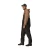 FROGG TOGGS Frogg Toggs Rana II Chest Waders, image of a man wearing black chest waders, brown hoodie, and black boots, smiling and standing sideways.