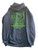F&F Fish Box hoodie, gray sweatshirt with neon green fish logo and text design.