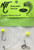 NINJA TACKLE Ninja Tackle Pompano/Whiting #4 Chartruese Round Float, fishing tackle with a bright yellow float and hooks for saltwater fishing.
