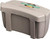 FLAMBEAU Flambeau Bait Box 6610, a beige plastic bait storage box with a textured lid and secure latch design for fishing enthusiasts.