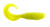 BERKLEY Berkley Gulp Alive Swimming Mullet, yellow soft plastic fishing lure with curled tail and textured body for attracting fish
