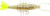 Z-Man Scented ShrimpZ, a soft plastic fishing lure designed to resemble a shrimp with glitter details and a yellow tail.