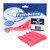 FISHBITES Fishbites Fish 'n' Strips, pink shrimp flavored fishing bait strips in packaging with pink strips displayed outside.