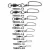 TSUNAMI Tsunami Ball Bearing Swivel 6 Pack, set of six fishing swivels with different sizes and weight ratings.
