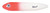 HEDDON Heddon X923608 Super Spook Jr., fishing lure with white and red color gradient and logo