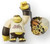 SUN BUM SunBum Swag, a cartoon-style figurine of a Minion holding a product with a round label, featuring sunglasses and a playful expression.