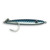 BEACH BUM LURES Beach Bum Gunslinger 1 oz. fishing lure, metallic blue with scale pattern and treble hook.