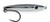 Beach Bum Gunslinger 1 oz., fishing lure with a sleek silver design and a black accent, featuring a treble hook.
