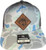 F&F Richardson 112PFP Leather Patch Hat, camouflage-print baseball cap with leather patch and adjustable strap.