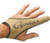 Gamakatsu Finger Protector, a beige protective sleeve worn on the finger for fishing or outdoor activities.