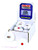 Angler's Choice Angler's Choice Tape Measure, display of multiple white tape measures with red button on a white display box.