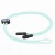 COSTA Costa Fathom Cord, light turquoise flexible hydration hose with black connectors and adjustable stopper.
