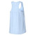 HUK WAYPOINT FLOW TANK, light blue sleeveless sports tank with racerback design and moisture-wicking fabric for athletic comfort.