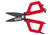 BUBBA BLADE Bubba Shears, red and black multi-purpose shears with ergonomic handles and sharp stainless steel blades.