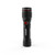 Nebo Redline Flex Flashlight, a black handheld flashlight with red and gray accents, featuring a zoom lens and a textured grip for enhanced handling.