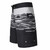 TORMENTER Tormenter Board Short Kalakaua, men's black and white surfboard shorts with fish print and multiple pockets.