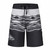 TORMENTER Tormenter Board Short Kalakaua, stylish men's swim shorts with black and white graphic wave design and a comfortable drawstring waistband.