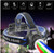 F&F 4-in-1 LED High Power Headlamp, front view showing adjustable strap and LED light with multiple color options.