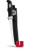 RAPALA Rapala Soft Grip Filet Knife, black handle with red finger guards and stainless steel blade with branding, in a protective sheath.