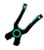 TOADFISH Toadfish Line Nippers, black fishing line cutting pliers with ergonomic grip and cyan accents.