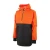 GUY COTTEN Guy Cotten Chinook Pullover, bright orange and black waterproof outdoor jacket with a hood, quarter zip front, and adjustable cuffs.