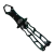 TOADFISH Toadfish Stowaway Fish Grip, compact fish gripping tool with black and teal design and integrated carabiner for easy attachment.