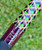 Nick's Custom Rods 2025 Nick's Custom Rods - CTS 1305, close-up of a custom fishing rod with a colorful geometric pattern and signature logo.