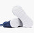 XTRATUF Xtratuf ADSM4TP Deck Boot, image showing the side and sole view of the waterproof rubber work boots with slip-resistant soles in navy blue and white.