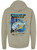 F&F Happy Pomp Hoodie, beige hoodie with colorful cartoon fish and fishing theme graphic design.