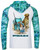 F&F Beach Dog Wicking, long-sleeve shirt featuring a beach scene with fishing gear, a dog, and the text 'Hatteras Island, NC'