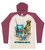 F&F Beach Dog Raglan, a hoodie with a beach scene graphic featuring a dog, fishing gear, and the text 'Hatteras Island, NC'.