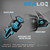 Quantum Strive Spinning Combo, detailed view of the sealed rotor and sealed body parts of the spinning combo with annotations highlighting resistance-free rotor sealing and sealed drag features.