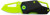 TRUE True Berm Keychain Knife, compact black and neon green pocket knife with a keychain loop
