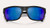 NATIVE Native Ashdown Polarized Sunglasses, black frame with blue mirrored lenses.