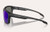 NATIVE Native Gorge Polarized Sunglasses, black frame with mirrored purple lenses and sleek sporty design.