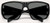 NATIVE Native Sightcaster II Polarized Sunglasses, black frame with dark tinted lenses and wraparound style for eye protection.