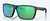 COSTA Costa Rincon II Sunglasses, stylish black frame sunglasses with reflective green and blue mirrored lenses.