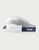 HUK Side Arm Visor, white and navy sports visor with mesh strap and adjustable fastening.