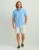 HUK Kona Solid SS, Light blue short-sleeve button-up men's shirt with chest pocket.