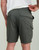 HUK Huk Icon Short, close-up of men's dark grey shorts with cargo and back pockets.
