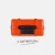 TURTLEBOX Audio Gen3 Speaker, vibrant orange portable Bluetooth speaker with control buttons and LED indicator lights.